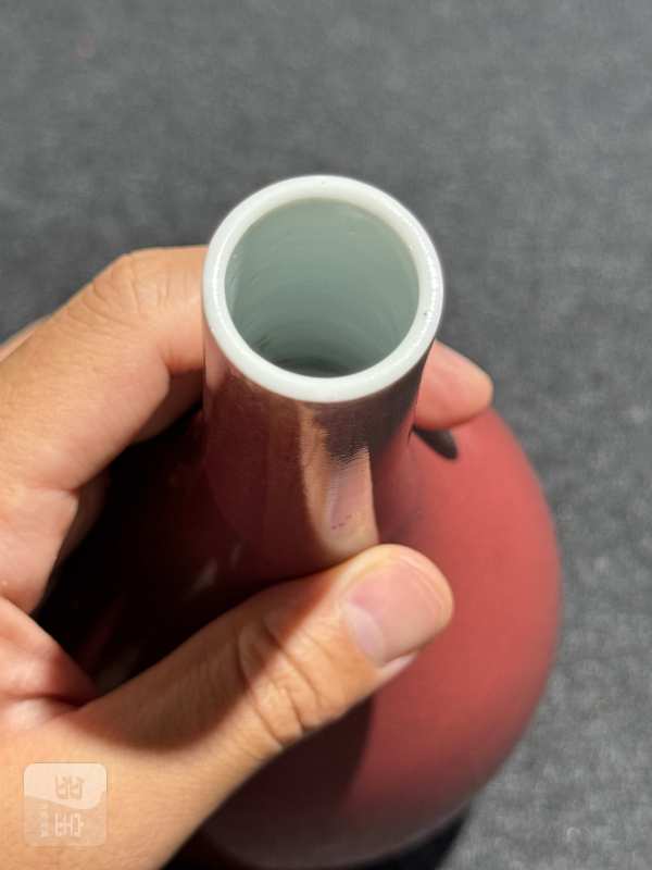 清乾隆 红釉胆瓶 - 图7